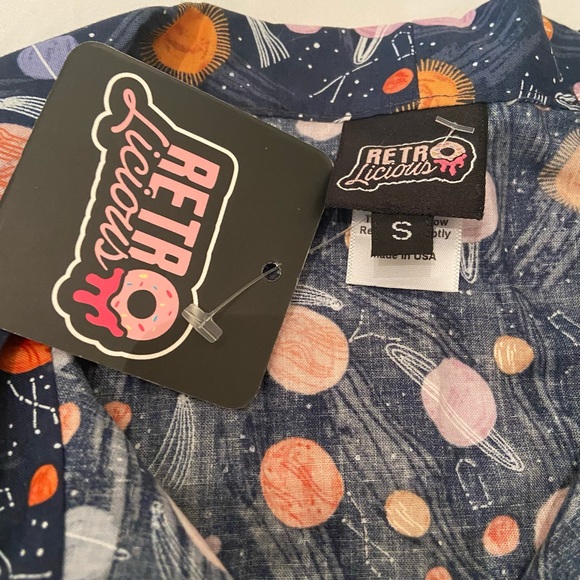 NWT ModCloth Always in Orbit Tie-Neck Top - Picture 6 of 8